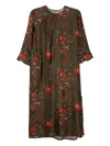 Uma Wang Women's Agina Dress Brown/red