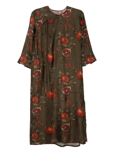 Uma Wang Women's Agina Dress Brown/red