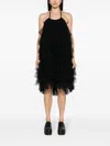 Uma Wang Alys Lace Midi Dress In Uw900 Black