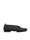 Uma Wang Leather Ballet Flats With An Asymmetric Toe. In Black