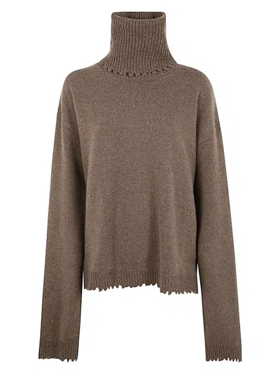 Uma Wang Women's High Neck Top In Brown