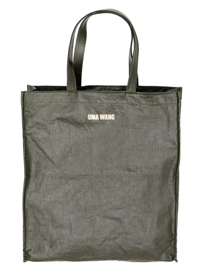 Uma Wang Women's Linen Shopper Bag In Green