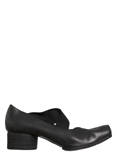 UMA WANG WOMEN'S MEDIUM HEEL LEATHER BALLERINAS