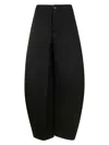 Uma Wang Belt Loops Casual Pants In Black
