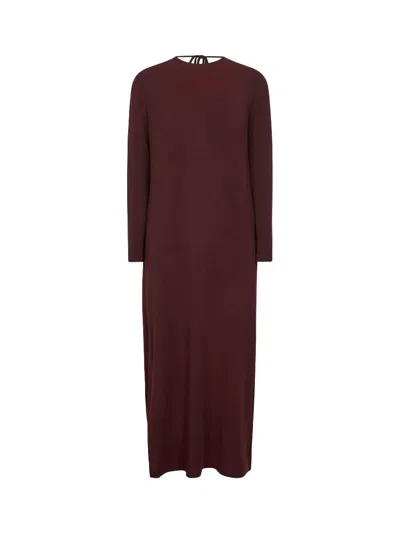 Uma Wang Women's Purple Dark Stretch Jersey Dea Long Dress