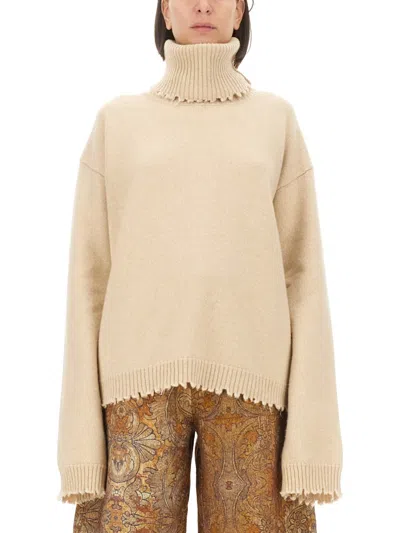 UMA WANG WOMEN'S TURTLENECK JERSEY SWEATER