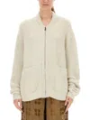 Uma Wang Soft Knit Cardigan Long Sleeves In White