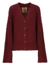 Uma Wang Textured-finish Cardigan In Red