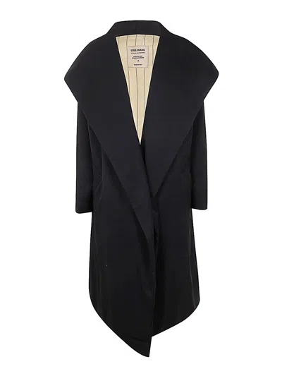 Uma Wang Wool Coat In Black