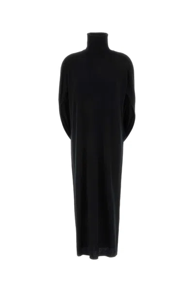 Uma Wang Wrap Mini Dress With Sculpted Drape In Black