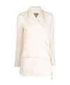 Uma Wang Wraparound Oversize Blazer In White
