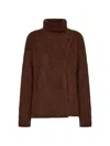 Uma Wang Wrap-effect Turtleneck Sweater In Brown