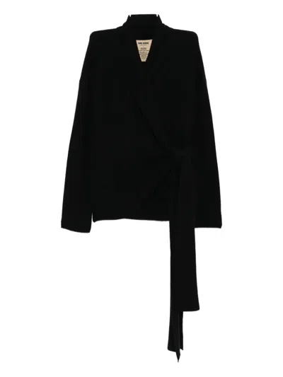 Uma Wang Wrapped Cardigan In Black