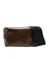 Uma Wang Medium Leather Shoulder Bag In Black