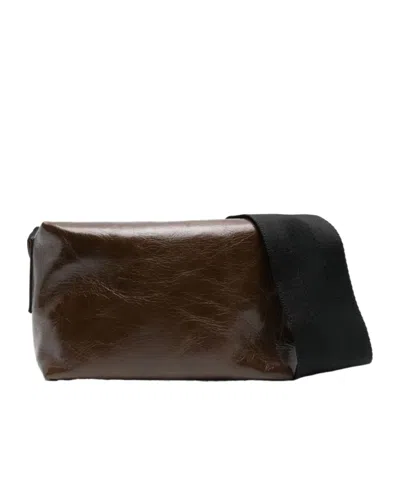 Uma Wang Zippered Shoulder Bag In Black