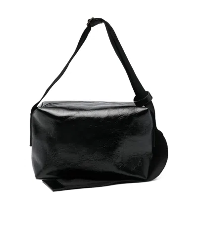 Uma Wang Zippered Shoulder Bag In Black
