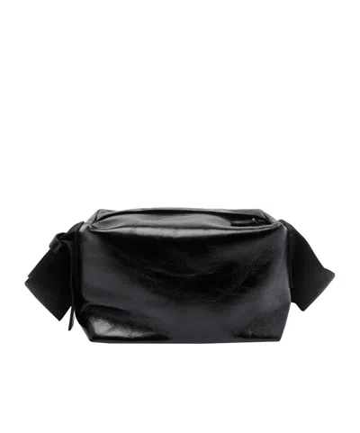 Uma Wang Zippered Shoulder Bag In Black