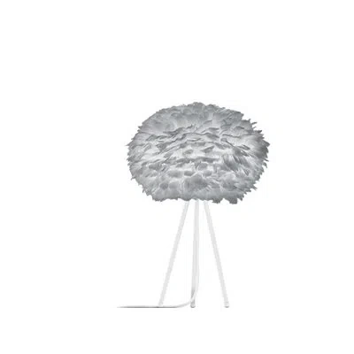 Umage Eos 22" Modern Feather Globe Table Lamp In White,gray