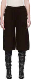 Umarmung Brown Wholegarment Bermuda Shorts In Brown