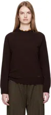 Umarmung Brown Wholegarment Hoodie In Brown