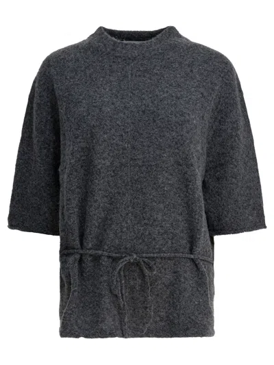 UMARMUNG WOOL-BLEND CREW-NECK SWEATER KNITWEAR GREY