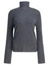 Umarmung Wool Turtleneck Sweater Knitwear Grey In Gray