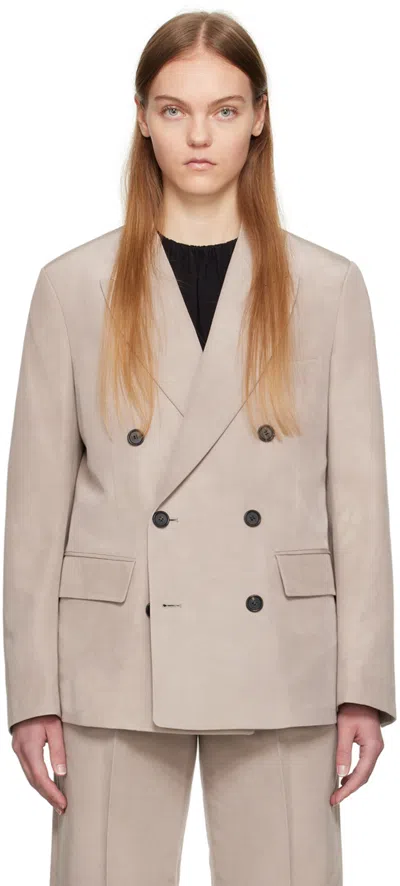 Umber Postpast Beige Double-breasted Blazer