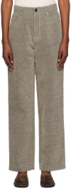 Umber Postpast Brown Recycled Hairy Wool Trousers In Brown