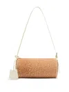 Umber Postpast Cylindrical Textured Shoulder Bag