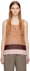 Umber Postpast Orange Hand-dyed Camisole In Orange