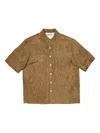 Umber Postpast Salt-dyed Short-sleeve Shirt