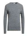 Umberto Vallati Man Sweater Grey Size 46 Wool, Acrylic, Alpaca Wool, Viscose In Grey