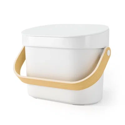 Umbra Bellwood Compost Bin Wht/nat In White