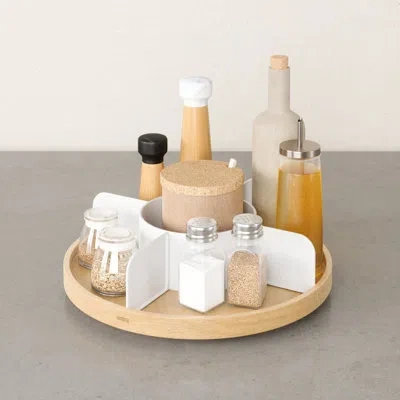Umbra Bellwood Lazy Susan In White,natural