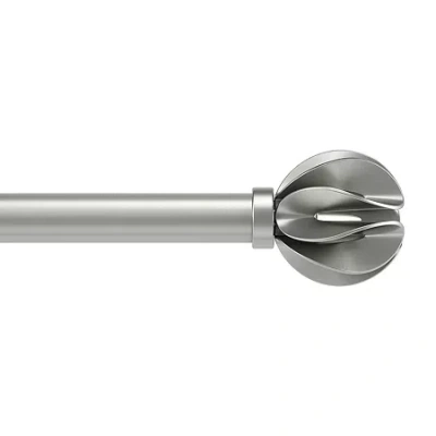Umbra Blossom 1 In Adjustable Curtain Rod In Silver