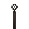 Umbra Cage Ball 1 In Adjustable Curtain Rod In Brown