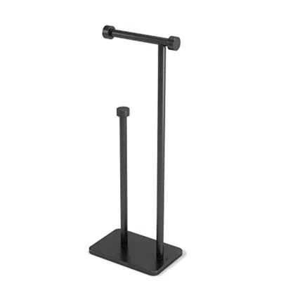 Umbra Cappa Toilet Paper Holder & Reserve In Black