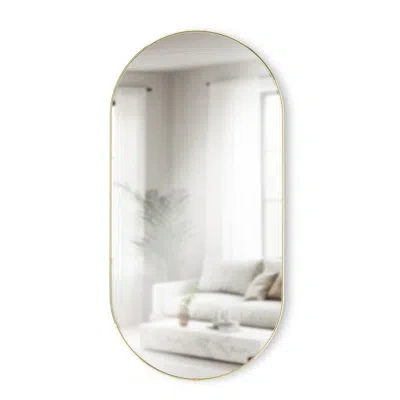 Umbra Décor Hubba Pill Mirror 36x18 In Brass