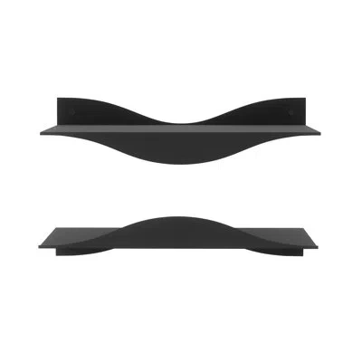 Umbra Décor Surf Shelves (set Of 2) In Black
