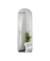 Umbra Hubba Arched Mirror, 20.13" X 62.25" In Metallic Titanium