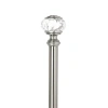 Umbra Marble Knob 1 In Adjustable Curtain Rod In Silver