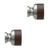 Umbra Mix & Match Wood Cap 2-pc. Finials In Brown