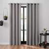Umbra Ottoman Grommet Top 100% Blackout Single Curtain Panel In Gray