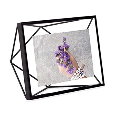 Umbra Prisma Picture Frame, 4x6 Photo Display For Desk Or Wall In Black