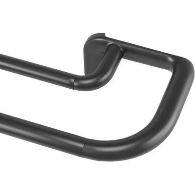 Umbra Twilight Adjustable 3/4" Wrap Around Blackout Double Curtain Rod Set, 66" - 144", Steel