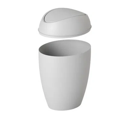 Umbra Twirla Plastic 2.2 Gallon Swing Top Trash Can In Gray