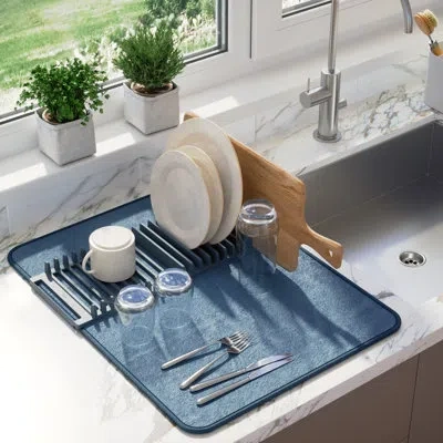 Umbra Udry Drying Mat In Blue