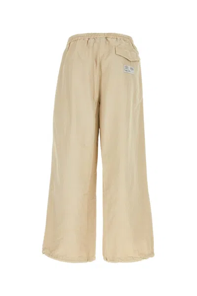 Umbro Beige Cotton Blend Oversize Pant In Brown
