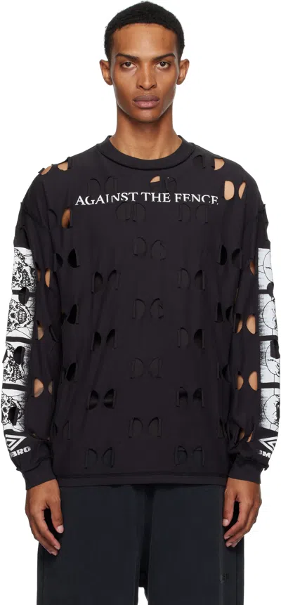 Umbro Black 'against The Fence' Ls T-shirt