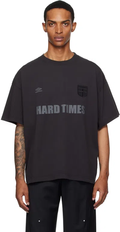Umbro Black 'hard Times' T-shirt